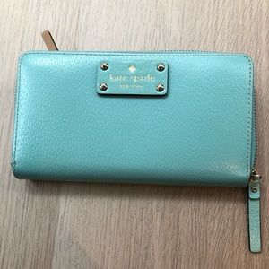 ✨✨-Kate Spade Large Turquoise Wallet
